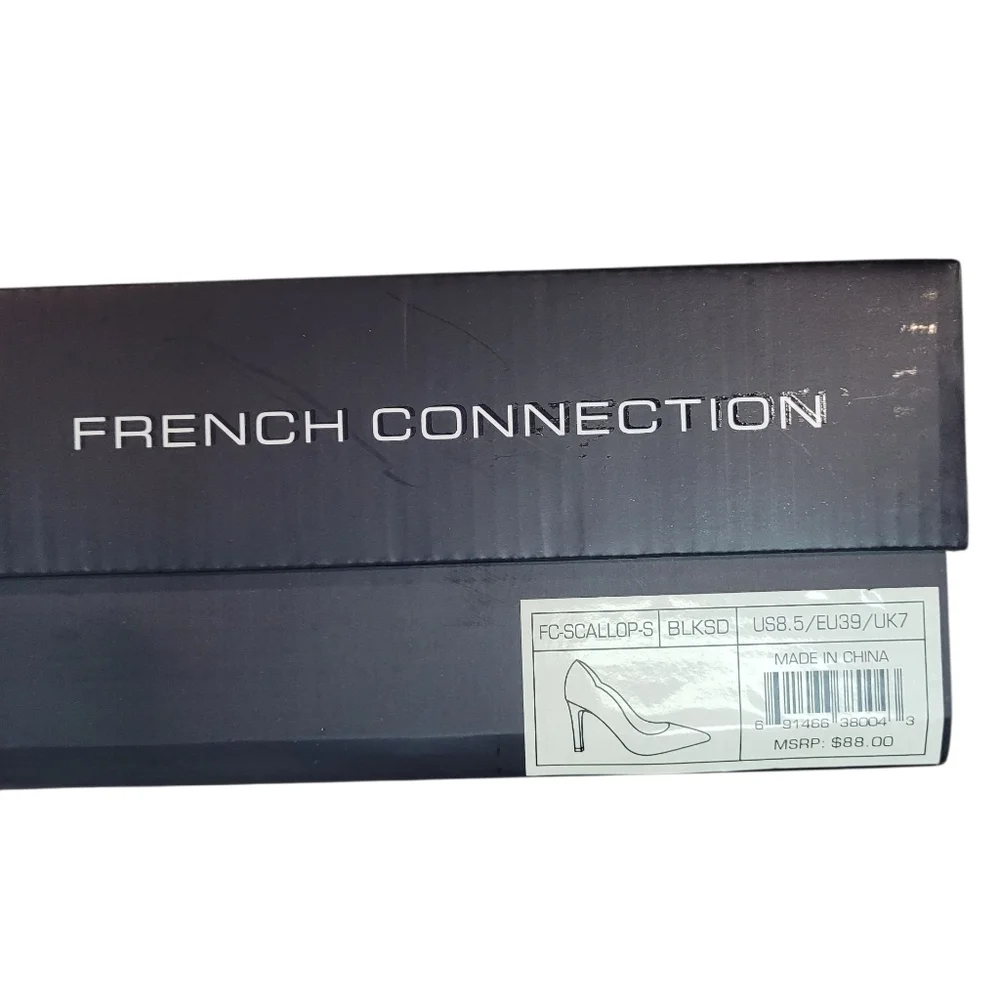 French Connection Women's Scallop Slip-On Heels 8.5 NIB